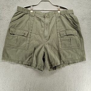 Croft & Barrow Mens 42 Army Green Casual Field Cargo Shorts Slash Pockets